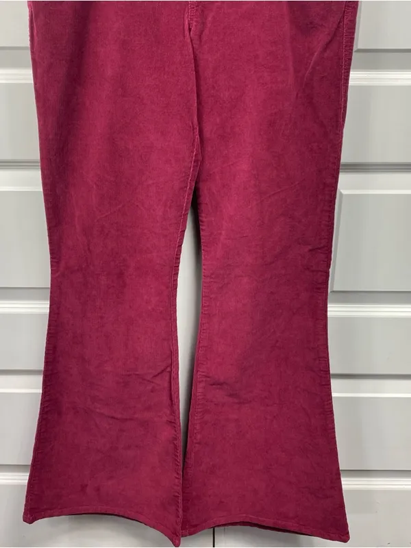 Ariat Flare Corduroy Jeans Women’s Size 29R Stretch Denim Western Maroon Wine - Image 2