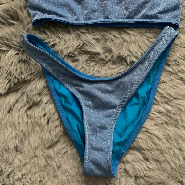 Women’s Small+ Small Melrose Marina Sparkle One Shoulder Cheeky Bikini - Image 3