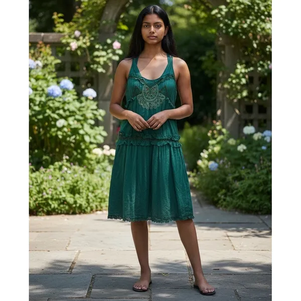 Urban Outfitters Lux Victorian Steampunk Green Midi Dress Size 5 - Image 16