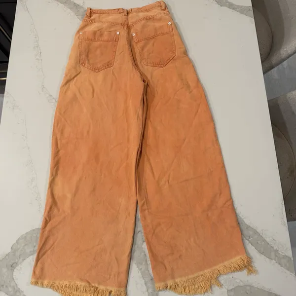 Free People We The Free Old West Slouchy HighRise WideLeg Pants Womens 25 Orange - Image 7