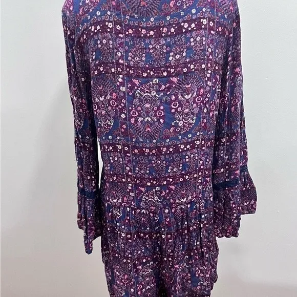American Eagle long sleeve boho wrap top romper size medium - Image 5