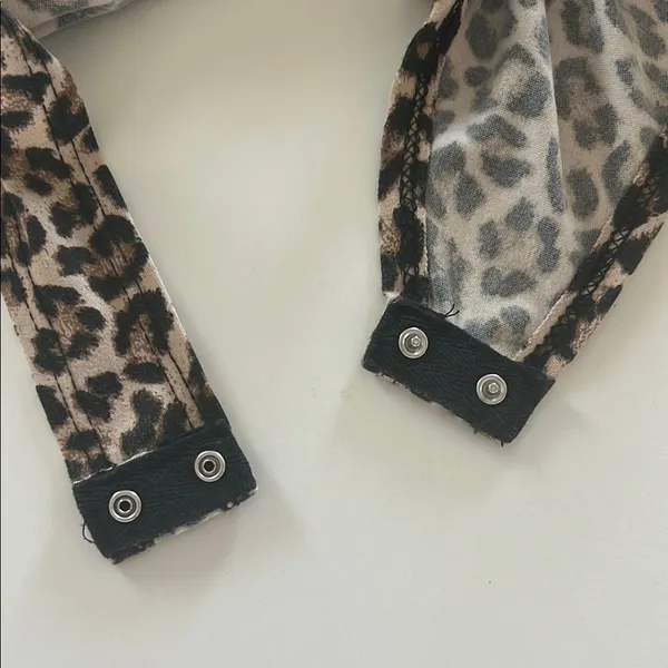 Gaze strapless Bodysuit in Brown and Black leopard print Size M - Image 5