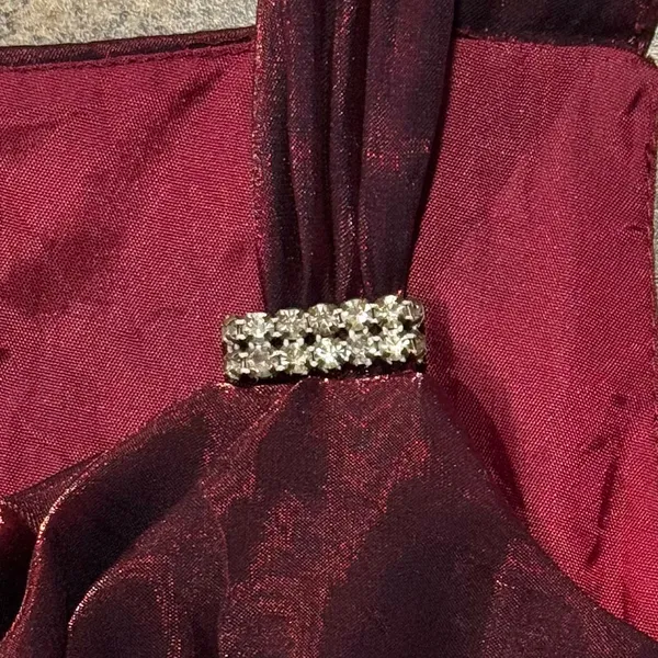 Vintage Cachet Dress Prom Hoco Gown 90s Formal Empire Dark Romance Burgundy Sz 4 - Image 5