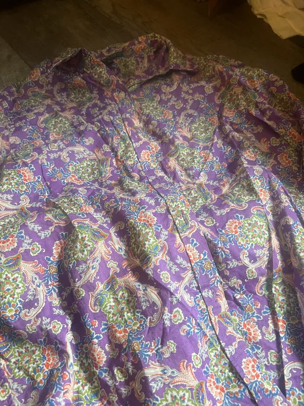 Lauren Ralph Lauren vintage purple paisley top size‎ M - Image 7