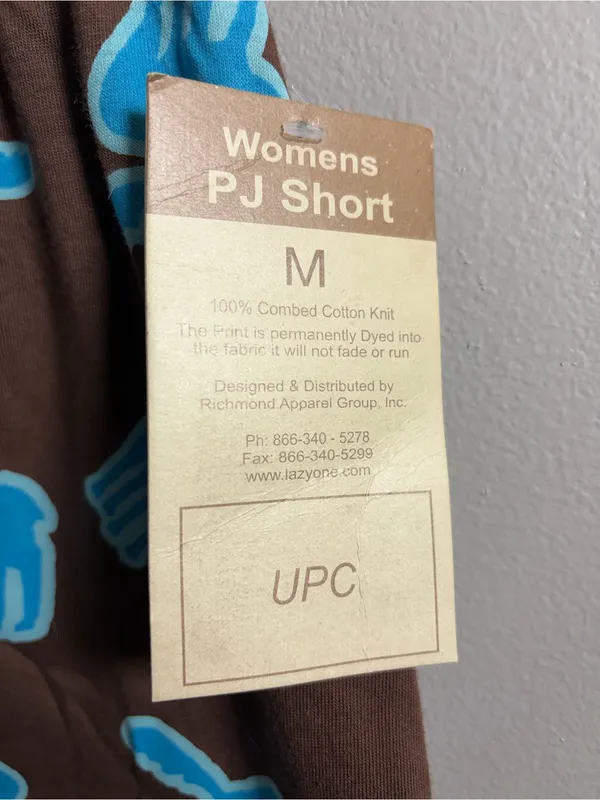 Lazy One PJ Shorts brown with moose print NWT - Image 3