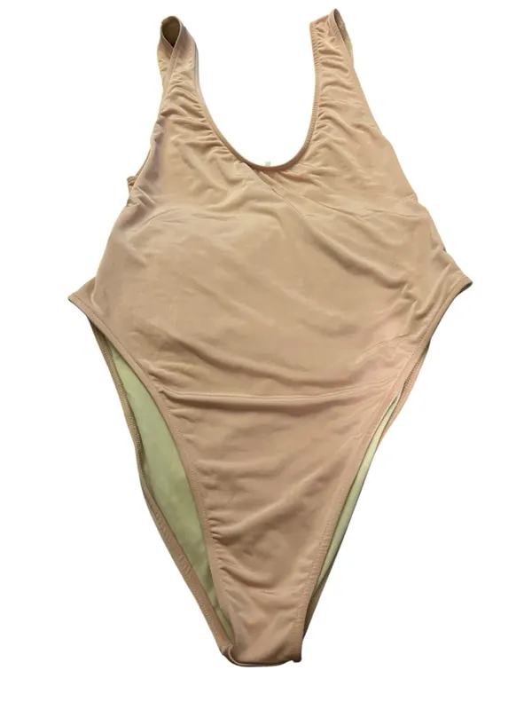New Free People EastNWest label pink shimmer one piece swimsuit No Tie Small - Image 2