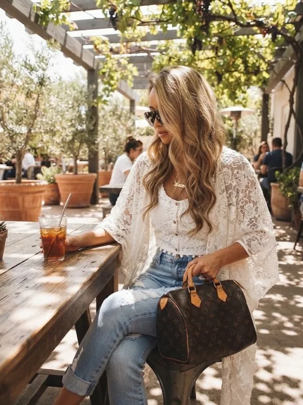 Boho Lace Kimono - Image 2