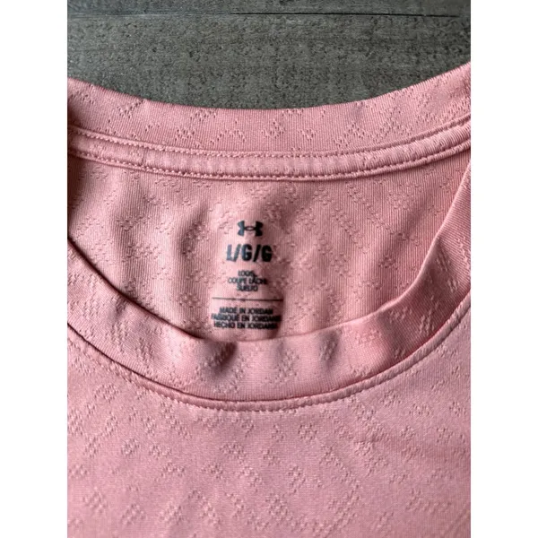 Under Armour Women's Peach‎ Short Sleeve Loose Athletic Tee Size Large - Image 2