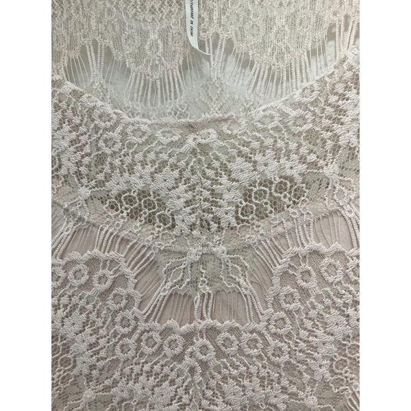 Free People Intimately Delicate Romantic Softgirl Feminine Ivory Lace Slip Dress - Image 8