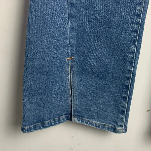 Good American size 4 27 split front flare jeans denim Classic Blue - Image 4
