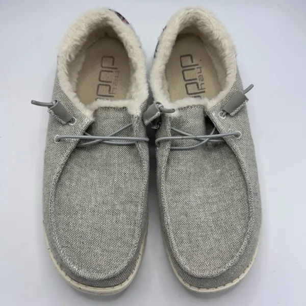 HEY DUDE WOMEN'S WENDY FUNK WOOL Loafer Shoes in Gray Size 10 - Image 8