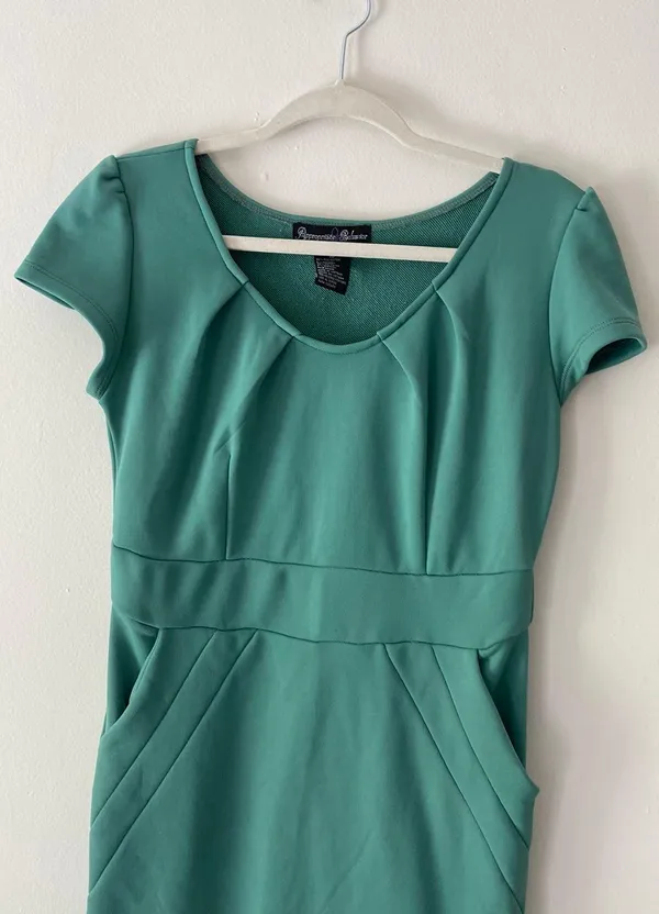 Appropriate Behavior Sage Green Dress - Image 4