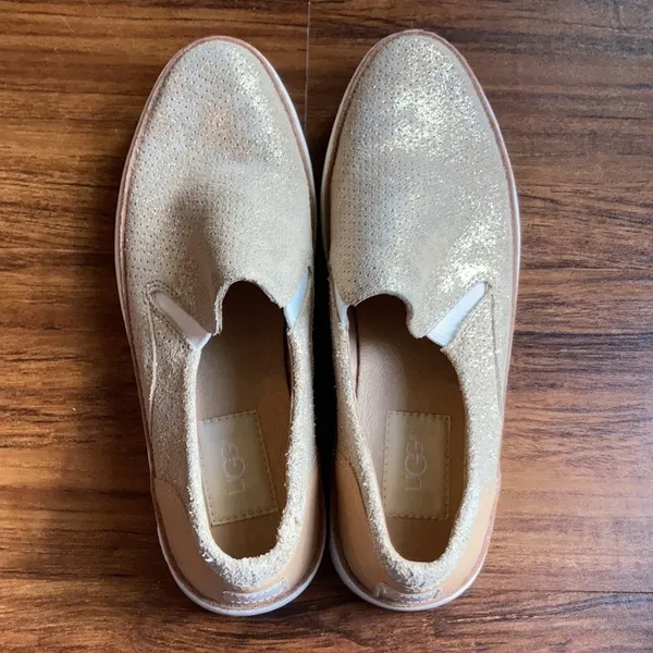 UGG Adley perforated stardust‎ slip on shoes gold size 6 - Image 7