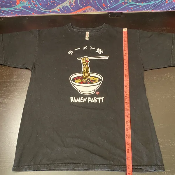 Alstyle Black Cotton Tee with Tag Detail - Image 5