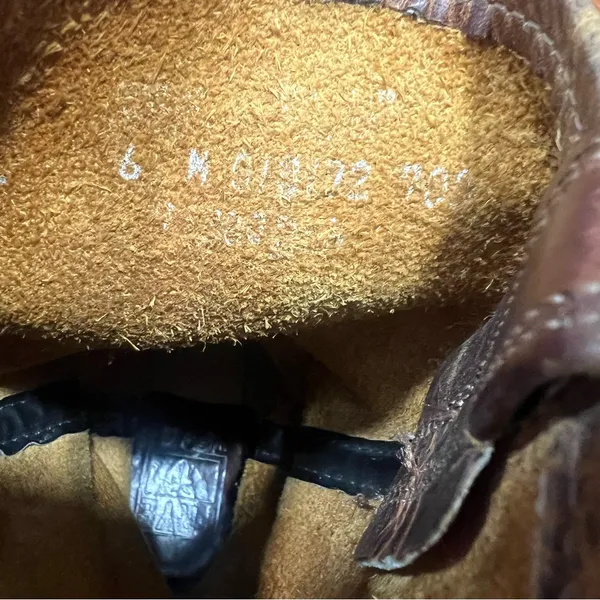 Vintage Frye 12R Brown leather Harness Boots USA Cowgirl size 6 - Image 5