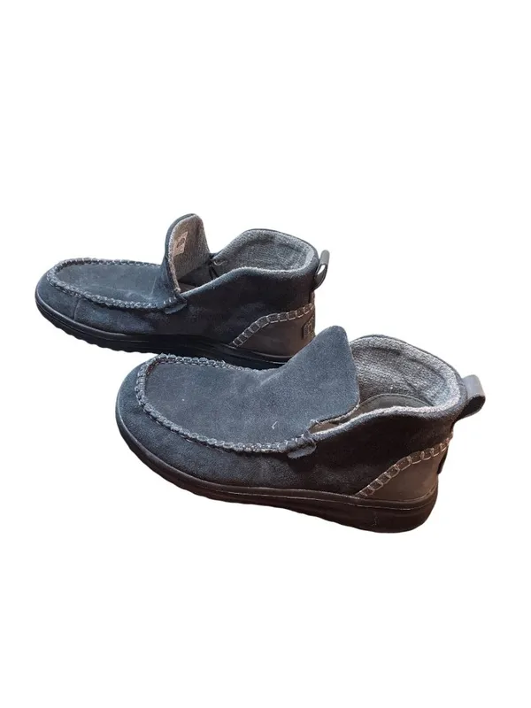 Hey Dude wms charcoal gray black suede ankle casual booties sz 7 SKU 10-477 - Image 4