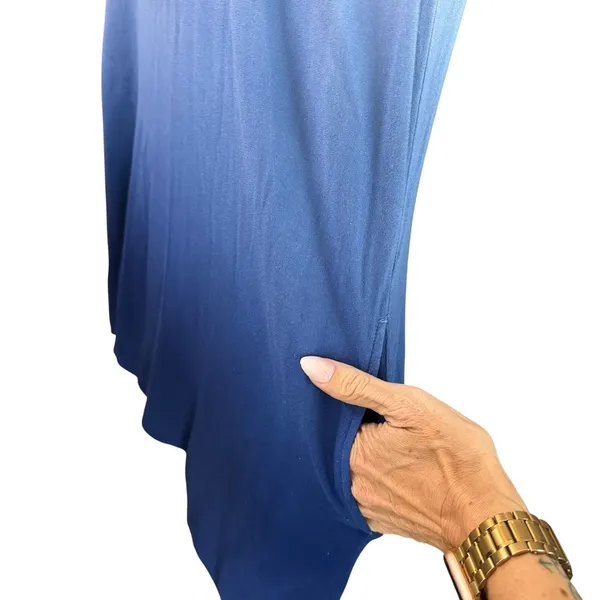 Jofit White Blue‎ Ombre Athletic Casual Sleeveless Tank Dress Large - Image 6