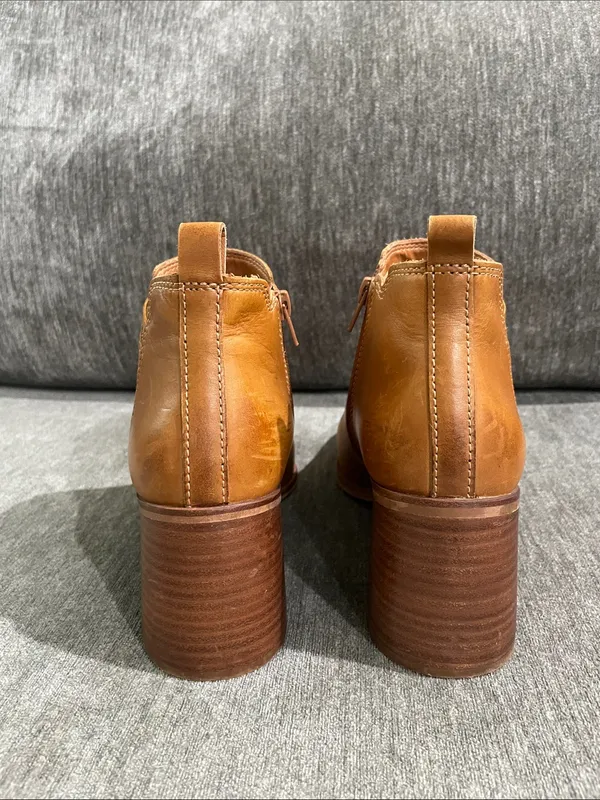 Lucky Brand Debruh Heeled Bootie Medium Dark Brown Size 8 - Image 7