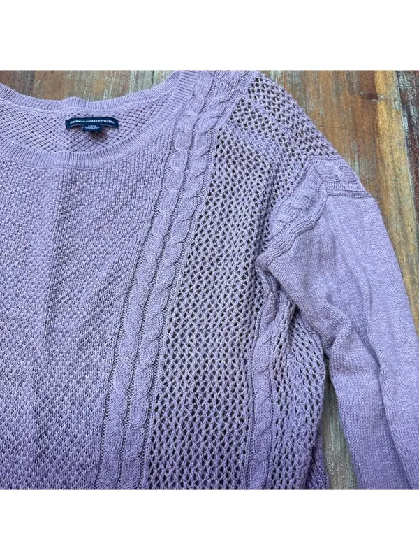 American Eagle Outfitters Purple Ombre Crew Neck Sweater Small - Image 5