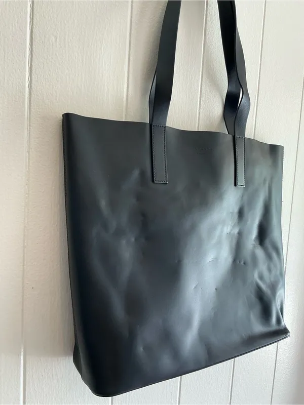A Nice Large Lightweight Black Everlane The Day Square Tote Shoulder Handbag Bag - Image 4