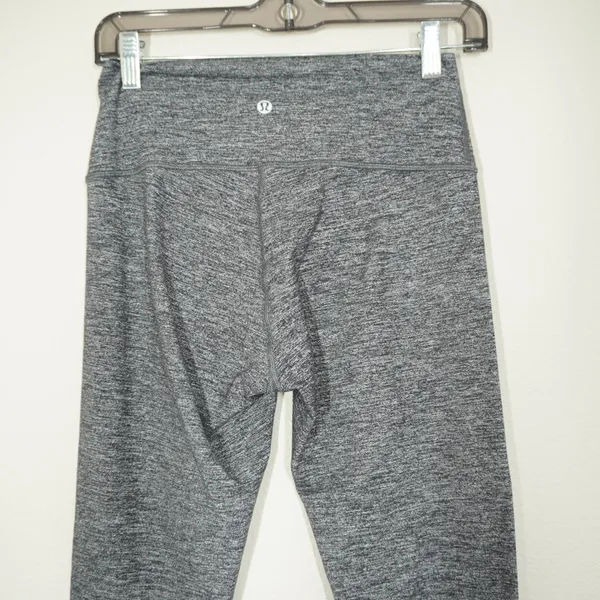 Lululemon Size 8 Wunder Under High Rise Leggings Grey Space Dye 27" Inseam - Image 5