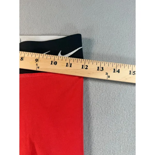 Nike Womens Sportswear Leggings Red Swoosh Logo High Waisted XS - Image 6