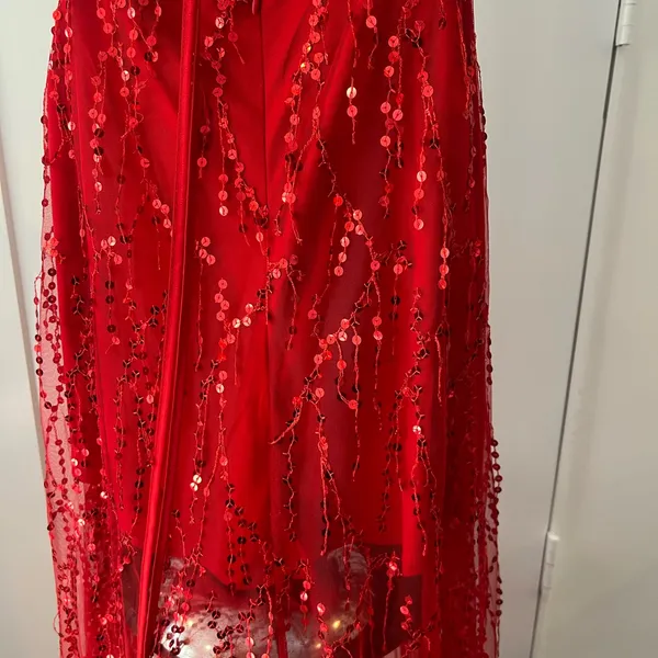 Hello Molly Red Backless Sequin Dress - Image 9