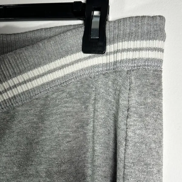 NYL New York Laundry Womens Gray‎ Wide Leg Sweatpants Striped Waist Drawstring M - Image 6