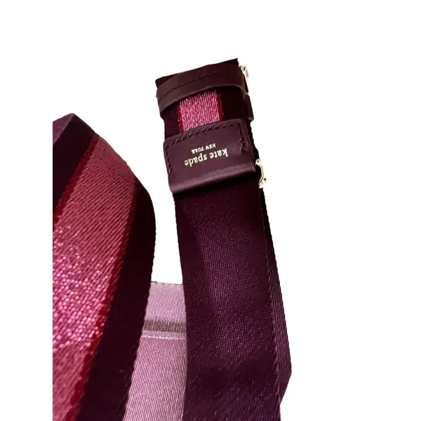 Kate‎ Spade Buddie Glitter Striped Leather Medium Pink Shoulder Bag - Image 9
