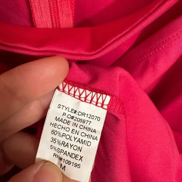 Love J Hot Pink Cut Out Bodycon High Neck Mini Party Club Dress Medium - Image 5