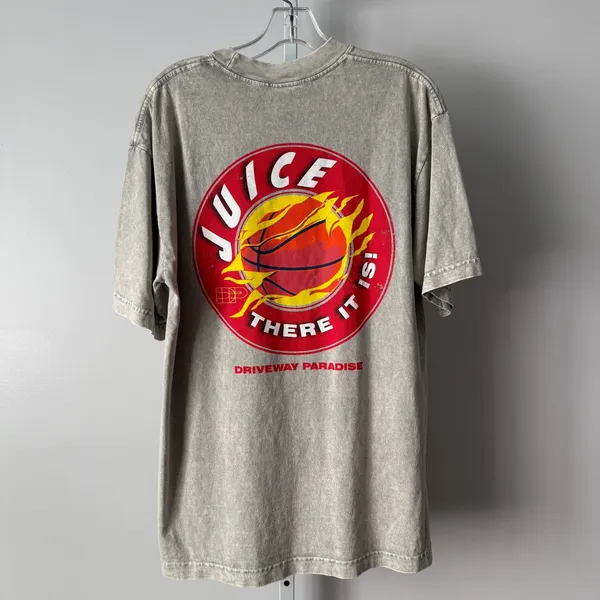 Driveway Paradise M Gray T-Shirt Juice There It Is Acid Wash Gorpcore Streetwear - Image 6
