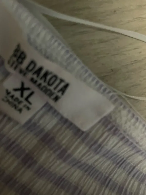 BB Dakota Lavender & White Striped Square Neck Top - Image 2