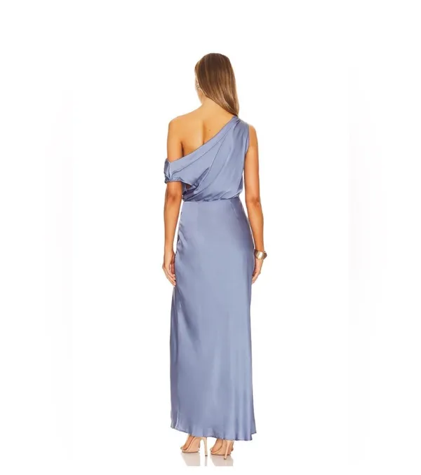 ASTR Asymmetric neck midi dress - Image 2