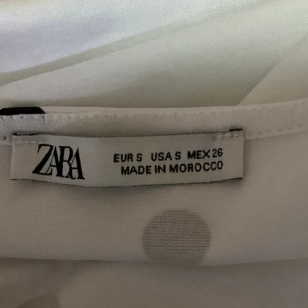 ZARA Women's White Polka Dot Pullover Sleeveless Spaghetti Strap Cami Top Size S - Image 3