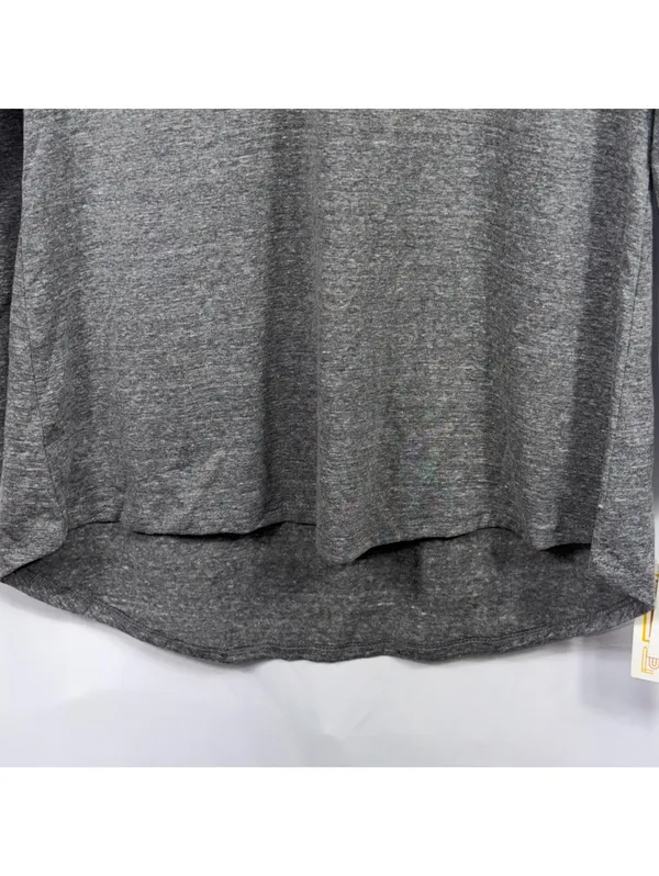 LuLaRoe Lynnae S Gray Long Sleeve Hi-Low Top - Image 3