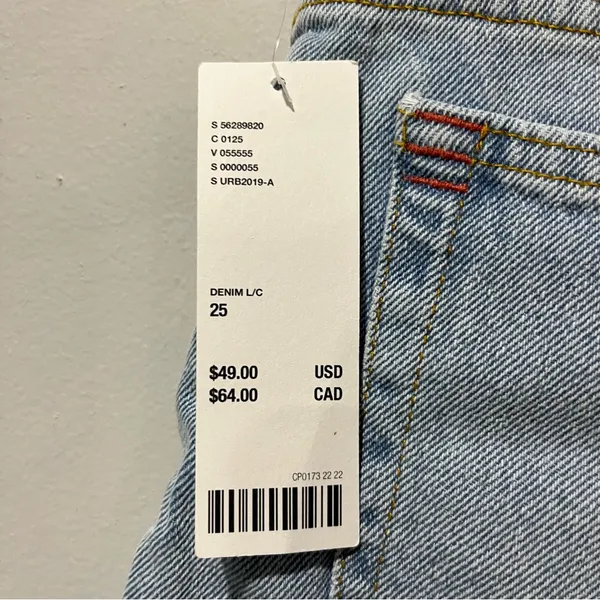 BDG Urban Outfitters‎ Denim Essential Midrise Esse Shorts 25 Blue Wash Cutoff - Image 4