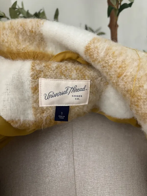 Universal Thread Mustard and White Plaid  Jacket - Image 2
