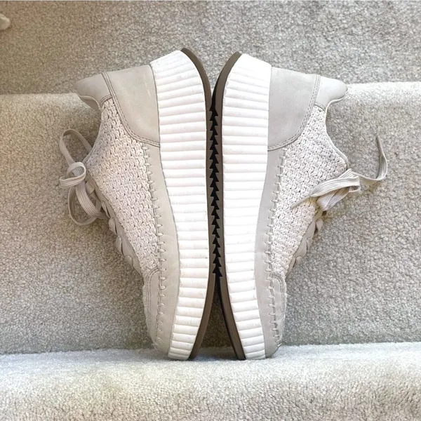 DV Dolce Vita Woven Crochet Platform Sneakers Beige Boho Women Size 8.5‎ - Image 7