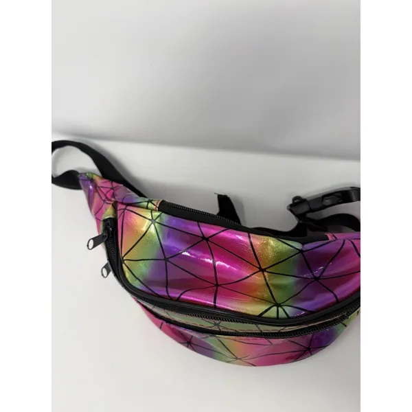 Rave Festival Luminous Fanny Pack Holographic Geometric Iridescent‎ - Image 4