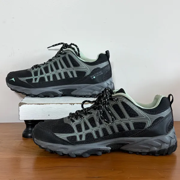 Pacific Mountain Dasher Trail Running Shoes Black Mint PM005520-004‎ Womens 6.5 - Image 2