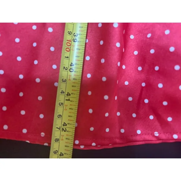 Japna Slip Dress Sz M Babydoll Red Pink Polka Dot Valentines Coquette 90s Style - Image 13