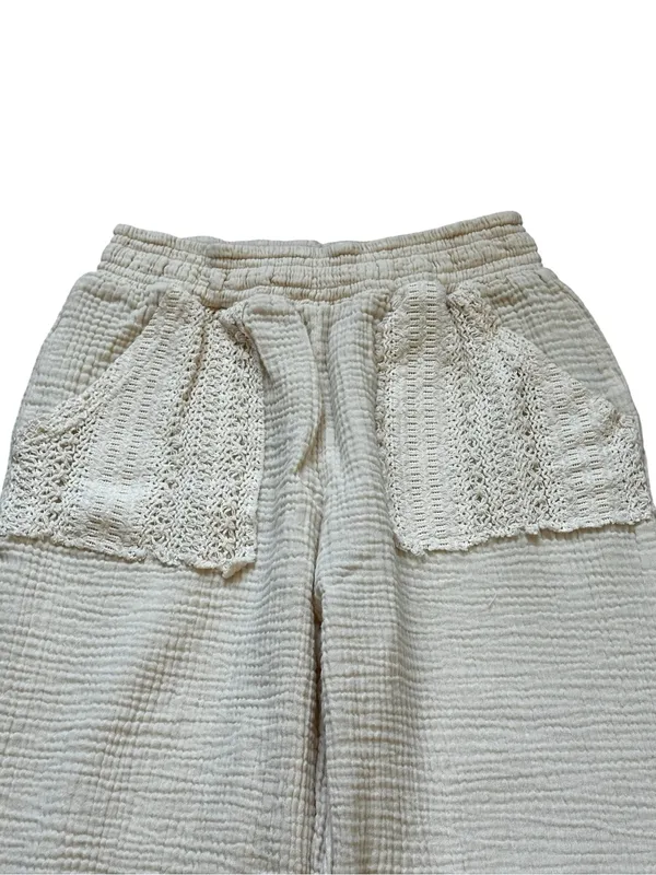 Ocean Drive Gauze Cotton Summer Pant Stretch Waist Coastal Beach Summer Travel - Image 2
