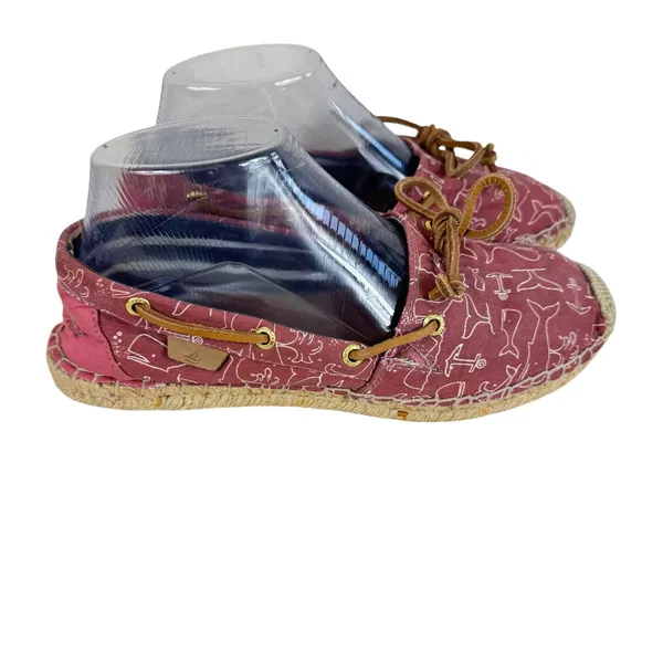 Sperry Topsider Katama Whale‎ Print Slip on Espadrille Flats Women's Size 8 - Image 3