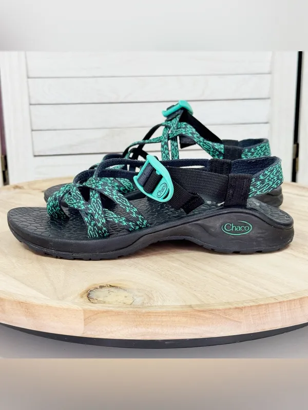 Chacos Updraft X2‎ Northern Lights Strappy Sandals Teal Black Women 7 Outdoor - Image 4
