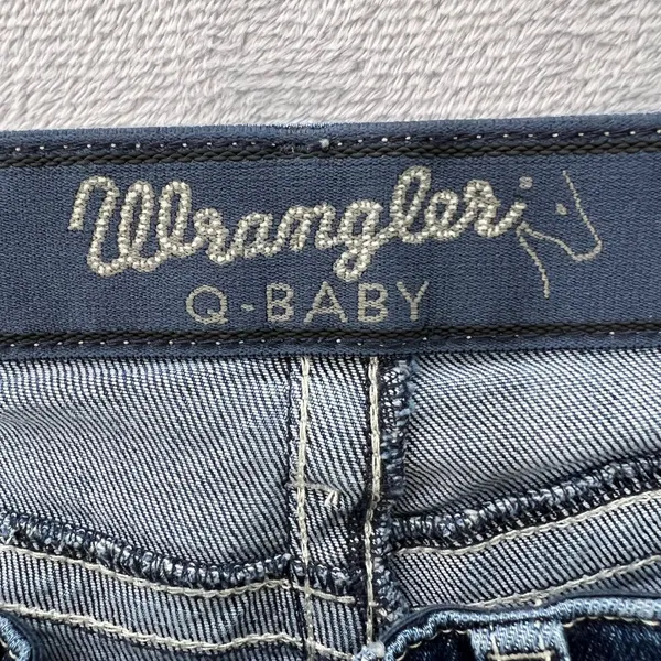 Wrangler Q-Baby Ultimate Riding‎ Jeans Dark Wash Denim Straight Leg 9x34 Western - Image 4
