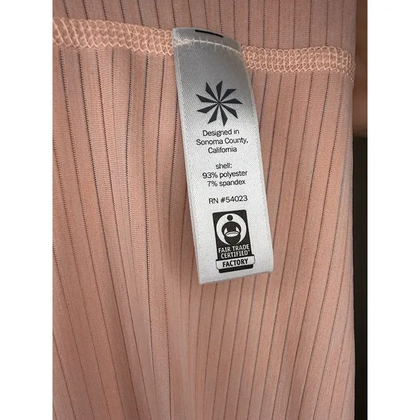 Athleta Racerback Top Women’s Large L Striped Peach pink Performance Yoga Gym - Image 4