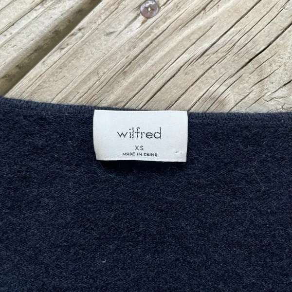 Wilfred Women's Black Wool Blend Button Front Cardigan Size XS - Image 3