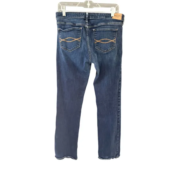 Abercrombie & Fitch Women 10R Dark Wash Bootcut Jeans W30 L33 Mid Rise Stretch - Image 2
