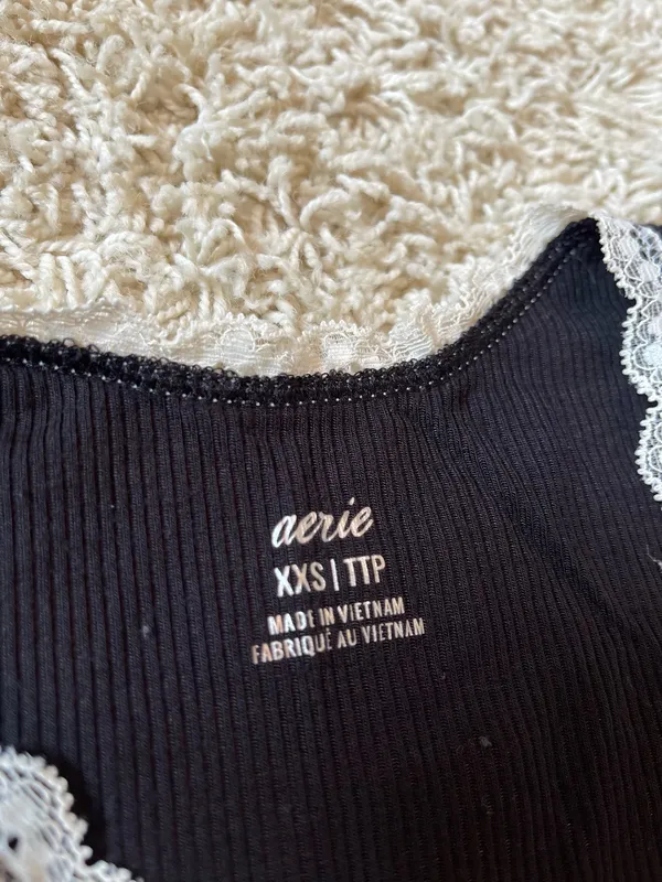 Aerie Black Lace Tank - Image 2
