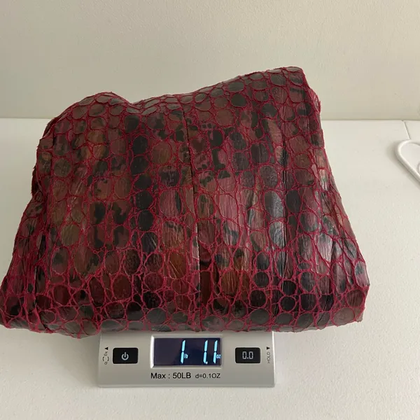 Vintage Birch Hill deep red delicate faux leather scale textured button‎ jacket - Image 9